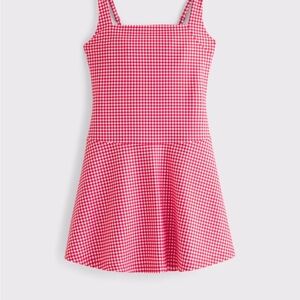 Abercrombie & Fitch Red Gingham YPB SculptLux Active dress